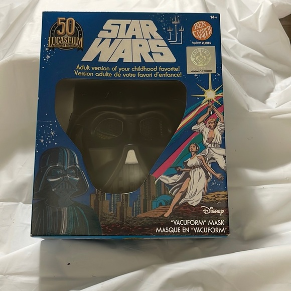 Disney Other - NEW 50th Anniv. Star Wars DARTH VADER Ben Cooper Halloween Mask Costume Adult